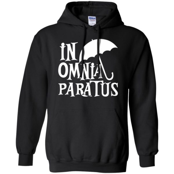in omnia paratus shirt hoodie - black