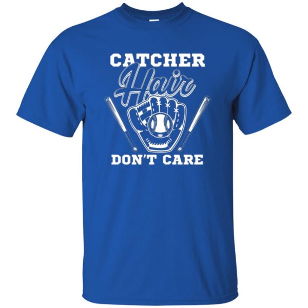 softball catcher shirts t shirt - royal blue