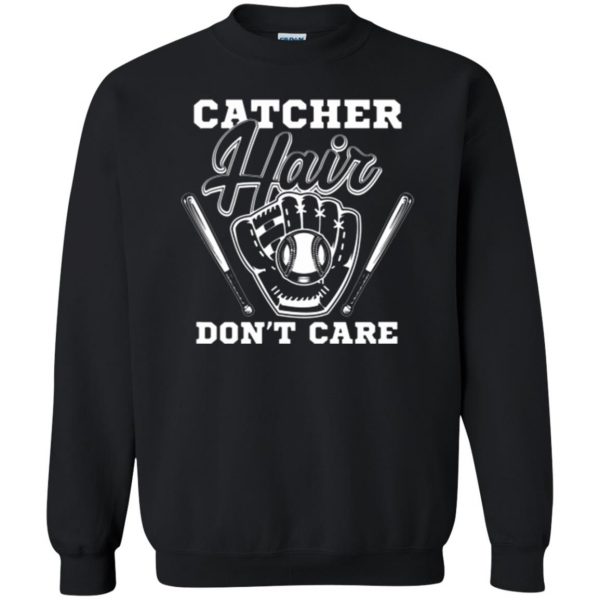 softball catcher shirts sweatshirt - black