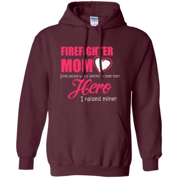 firefighter mom shirt hoodie - maroon