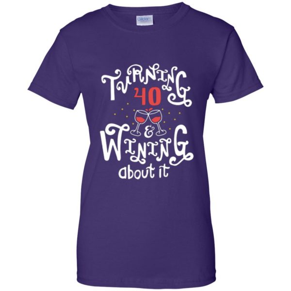 turning 40 t shirt womens t shirt - lady t shirt - purple