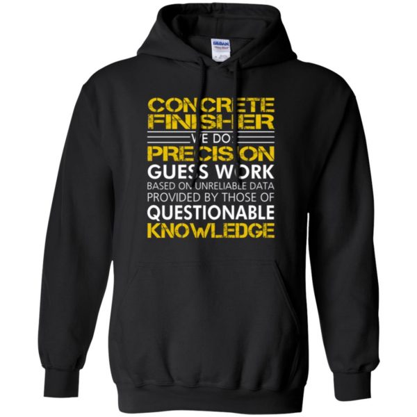 concrete finisher shirts hoodie - black