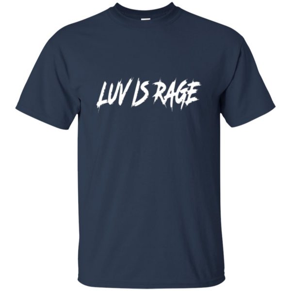 luv is rage shirt t shirt - navy blue