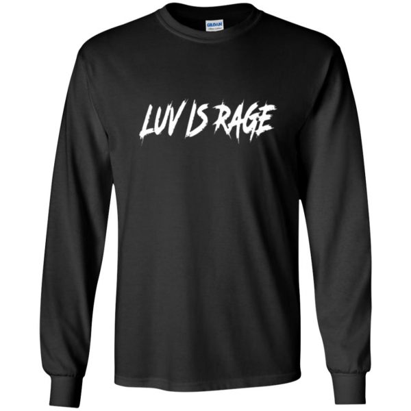 luv is rage shirt long sleeve - black