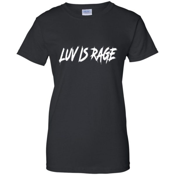 luv is rage shirt womens t shirt - lady t shirt - black