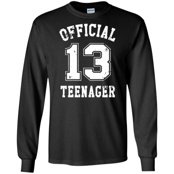 official teenager shirt long sleeve - black