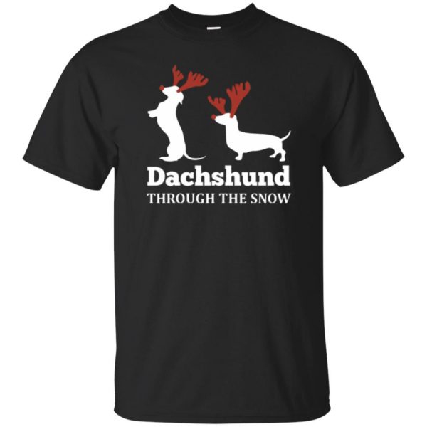dachshund through the snow - black