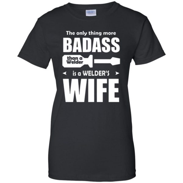 welders wife shirt womens t shirt - lady t shirt - black