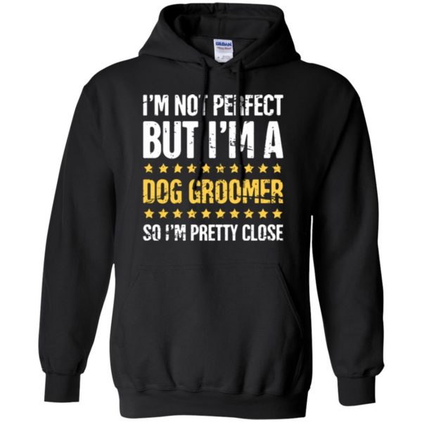 dog groomer shirts hoodie - black