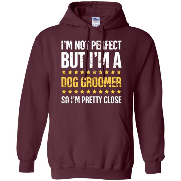 dog groomer shirts hoodie - maroon