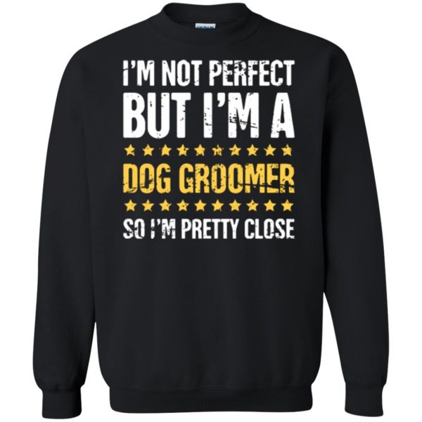 dog groomer shirts sweatshirt - black