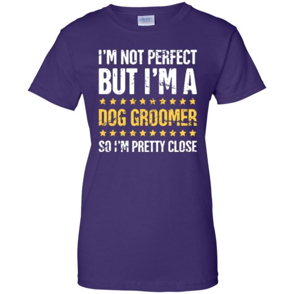 dog groomer shirts womens t shirt - lady t shirt - purple