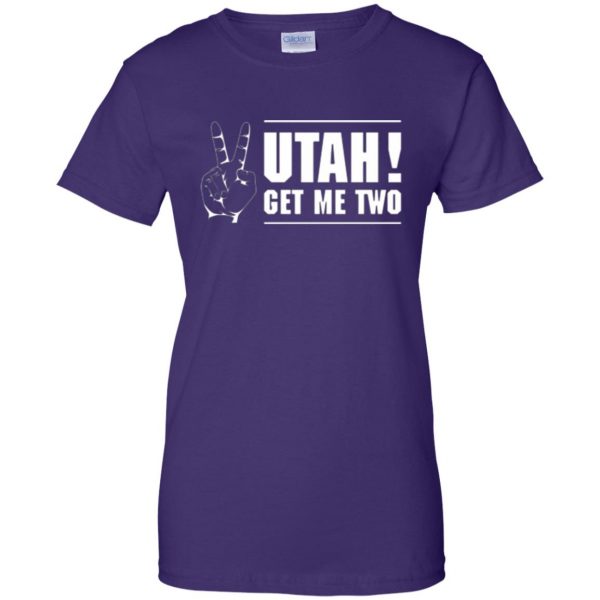 utah get me two shirt womens t shirt - lady t shirt - purple