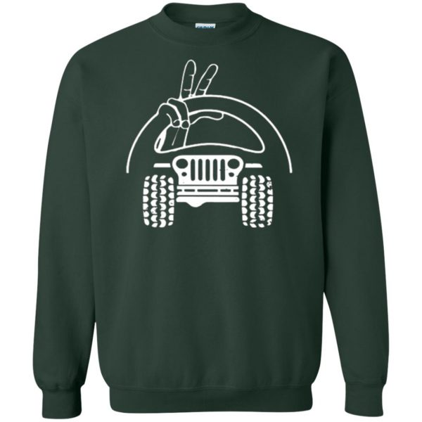 jeep wave shirt sweatshirt - forest green