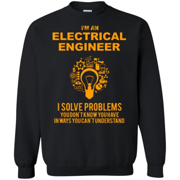electrical engineer t shirt sweatshirt - black