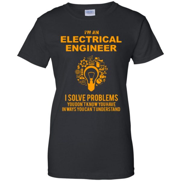 electrical engineer t shirt womens t shirt - lady t shirt - black