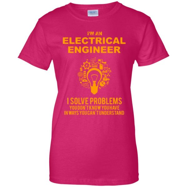 electrical engineer t shirt womens t shirt - lady t shirt - pink heliconia