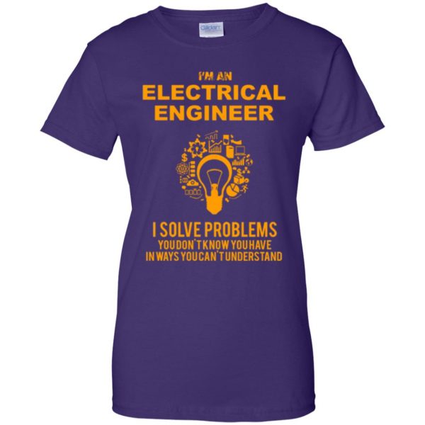 electrical engineer t shirt womens t shirt - lady t shirt - purple