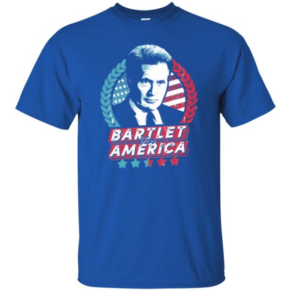 bartlet for america t shirt t shirt - royal blue
