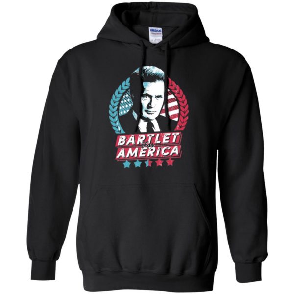 bartlet for america t shirt hoodie - black