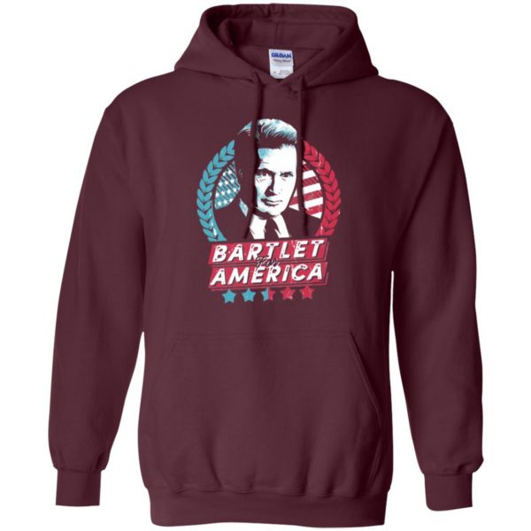 bartlet for america t shirt hoodie - maroon