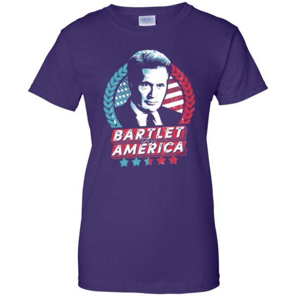 bartlet for america t shirt womens t shirt - lady t shirt - purple