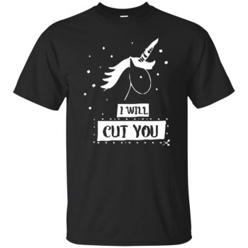 i will cut you unicorn - black