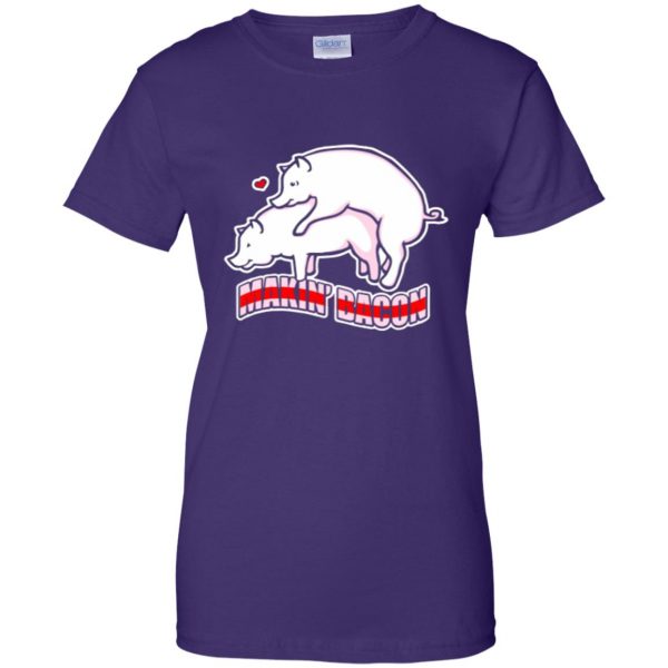 makin bacon t shirt womens t shirt - lady t shirt - purple