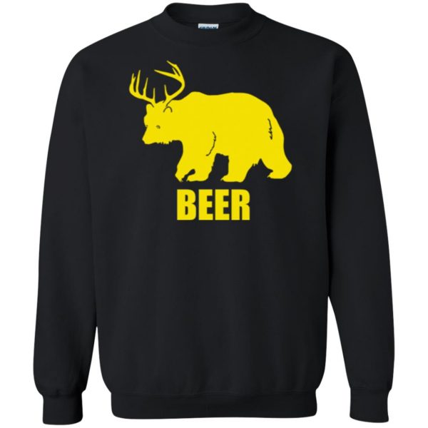 beer bear deer shirt sweatshirt - black