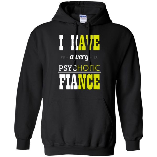 fiance t shirt hoodie - black