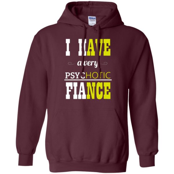 fiance t shirt hoodie - maroon