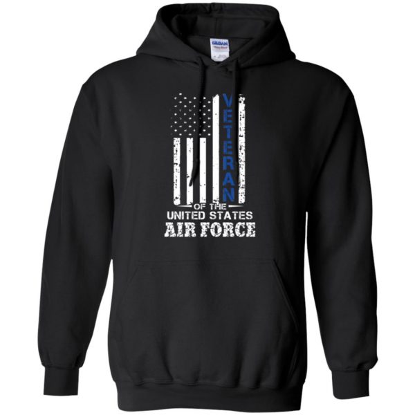 air force veteran shirt hoodie - black