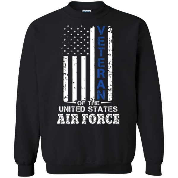 air force veteran shirt sweatshirt - black