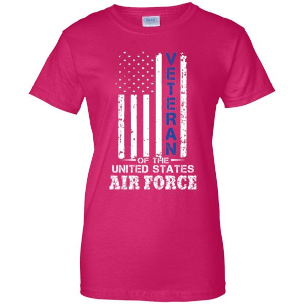 air force veteran shirt womens t shirt - lady t shirt - pink heliconia