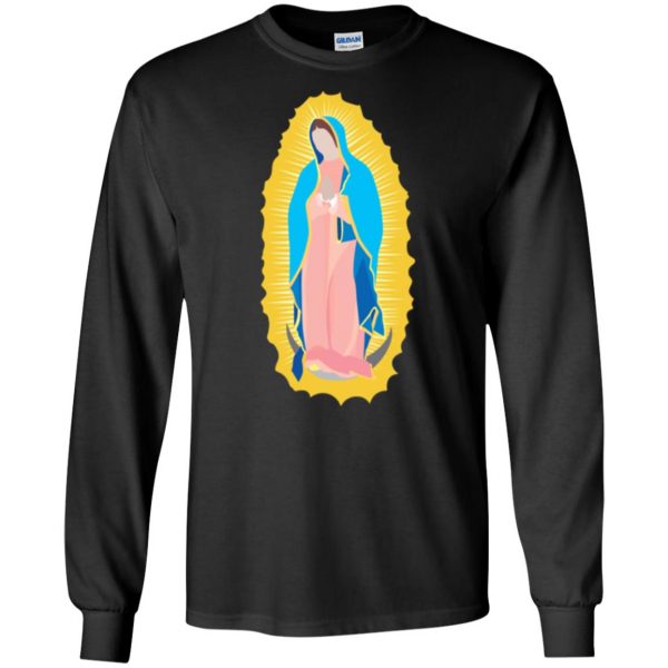 our lady of guadalupe t shirt long sleeve - black