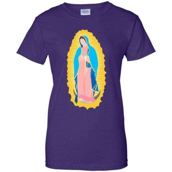 our lady of guadalupe t shirt womens t shirt - lady t shirt - purple