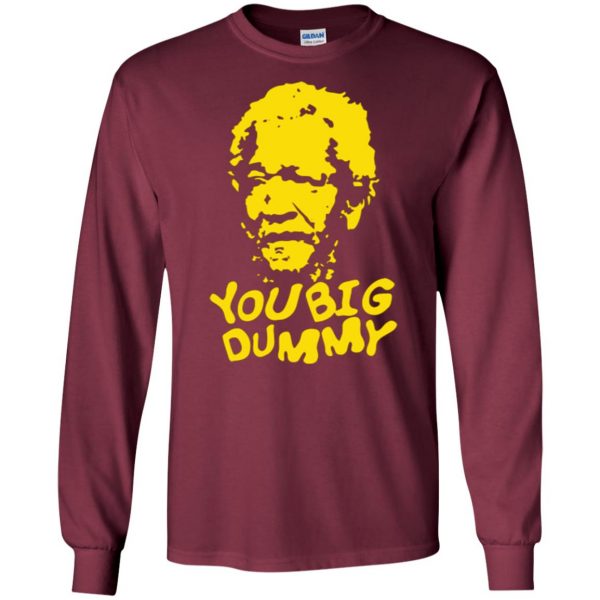 you big dummy tshirt long sleeve - maroon