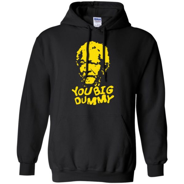 you big dummy tshirt hoodie - black