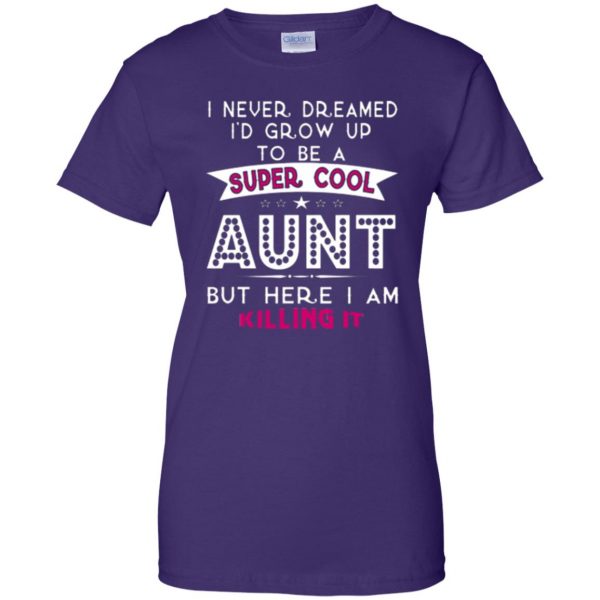 super cool aunt shirts womens t shirt - lady t shirt - purple