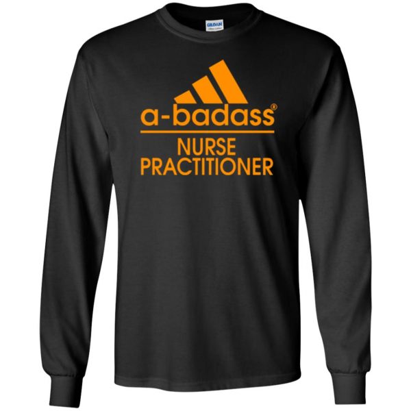 nurse practitioner shirts long sleeve - black