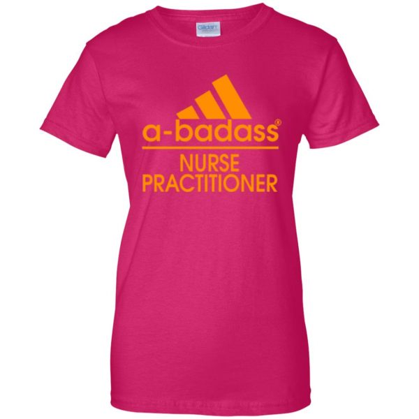 nurse practitioner shirts womens t shirt - lady t shirt - pink heliconia