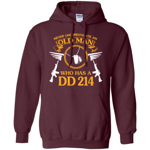 dd214 t shirt hoodie - maroon