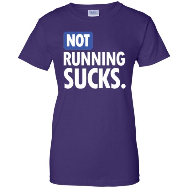 not running sucks shirt womens t shirt - lady t shirt - purple