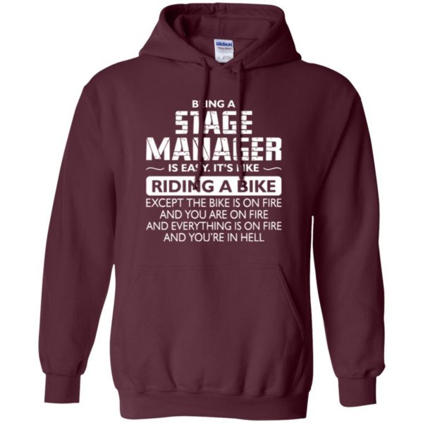 stage manager tshirt hoodie - maroon