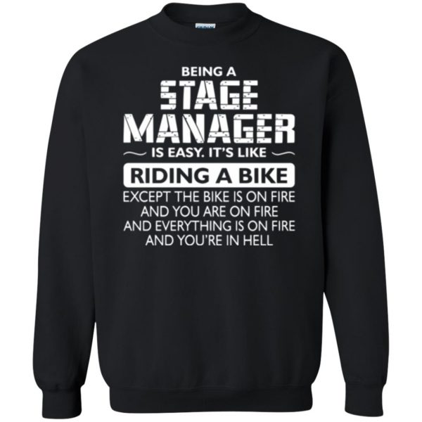 stage manager tshirt sweatshirt - black
