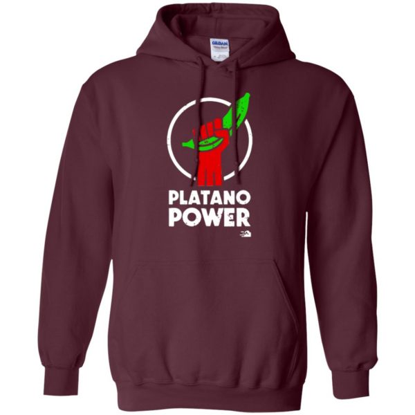 platano power shirt hoodie - maroon