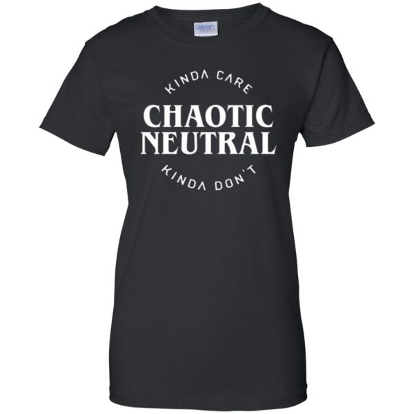 chaotic neutral tshirt womens t shirt - lady t shirt - black