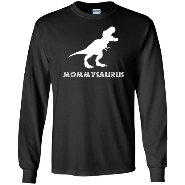 mommysaurus shirt long sleeve - black