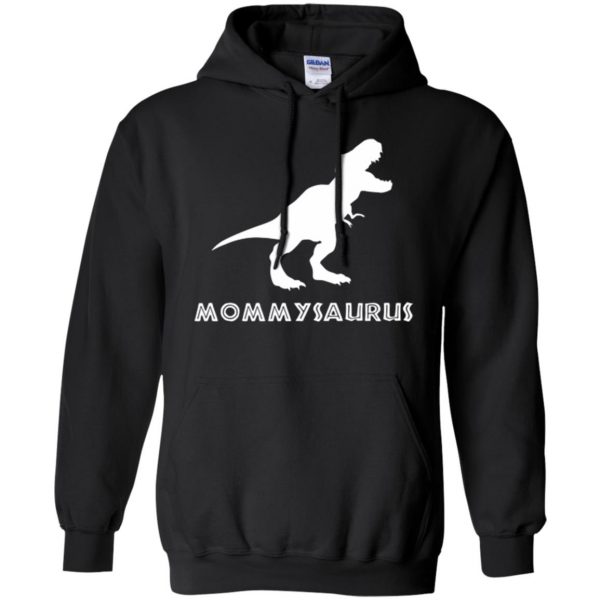 mommysaurus shirt hoodie - black