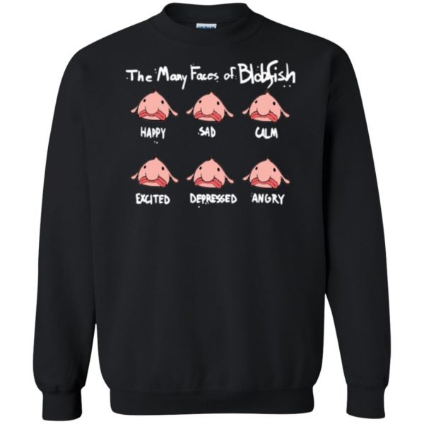 blobfish t shirt sweatshirt - black